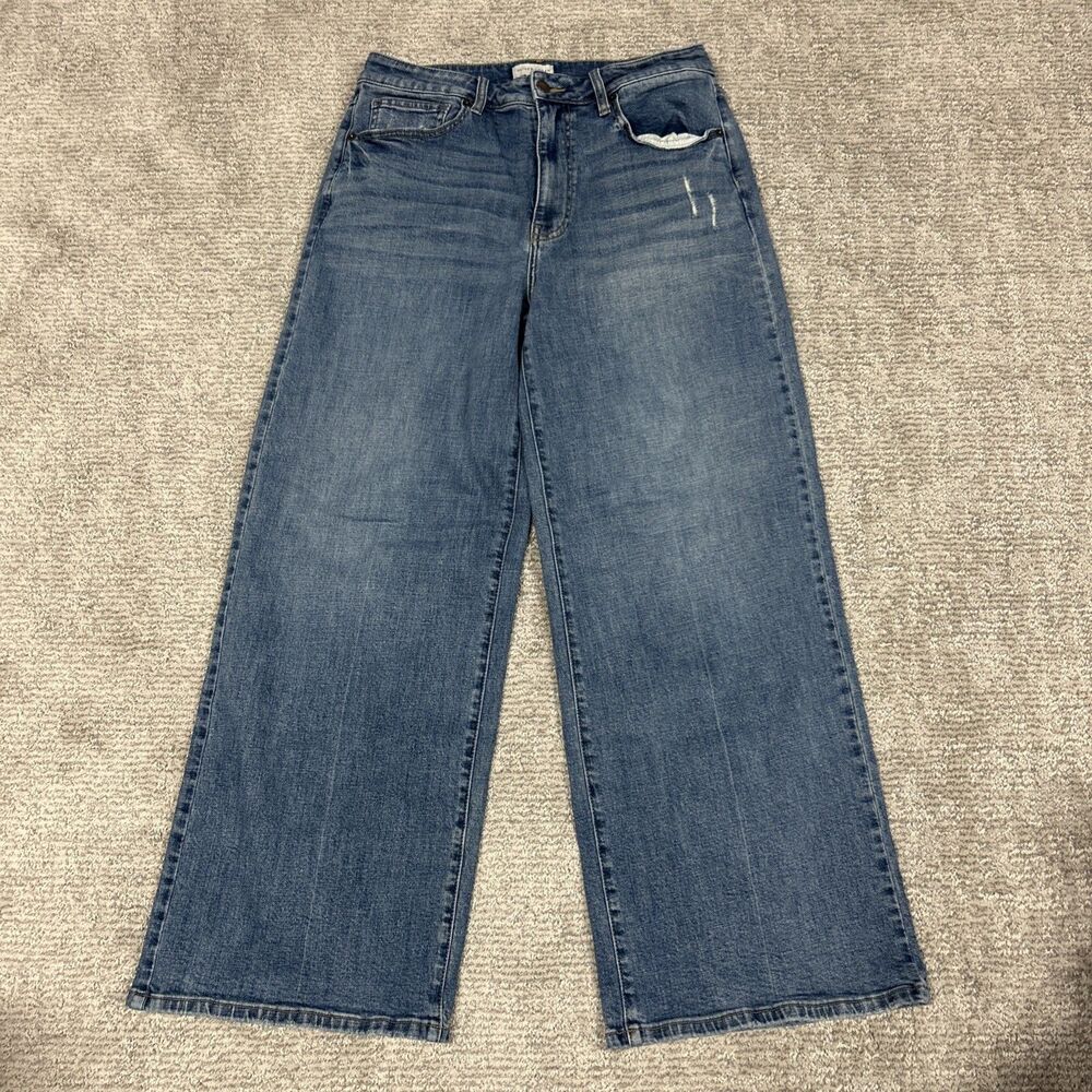 Classic Blue Wide-Leg Women Jeans